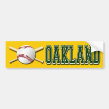 OAKLAND BASEBALL BUMPER STICKER
