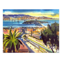 OAKLAND BAY SAN FRANCISCO SKYLINE PARTY INVITATION