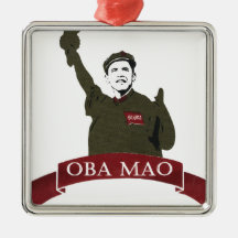 OBA MAO Obama + Statue of Liberty Parody Christmas Tree Ornaments