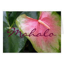 Obake Anthurium Mahalo Card