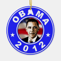 Obama 2012 Commemorative Christmas Tree Ornaments