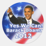 Obama 2012 round sticker