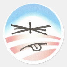 Obama 2012 round sticker