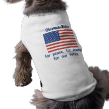 Obama Biden For Peace, For Change Pet Shirt