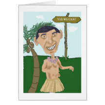 Obama Caricature Card