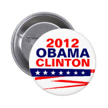 OBAMA-CLINTON, 2012 BUTTONS