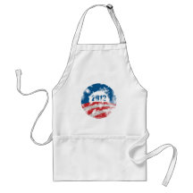 Obama Distressed Symbol Aprons