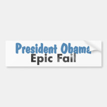 Obama epic fail bumper sticker