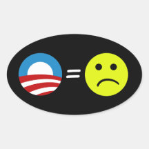Obama Equals Frowns Stickers