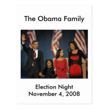 Obama Family Election Night Postcards