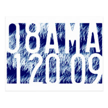 Obama Fireworks Inauguration Postcard
