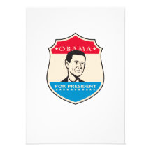 Obama For American President Shield Custom Invites