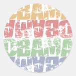Obama Grunge Round Sticker