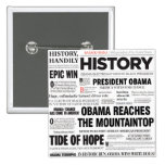 Obama Historic Headline Collage Button