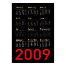 Obama Memorabilia - 2009 Pocket Calendar Business Cards