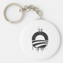 Obama Oil Rig Faded.png Key Chain