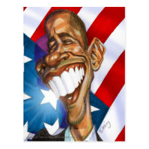 Obama Omage colour postcard