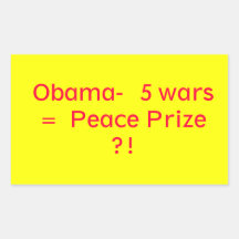 Obama Peace Prize Rectangular Stickers