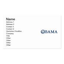 Obama Peace Symbol Business Cards
