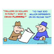 obama pork income tax post cards