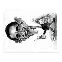 Obama Postcard-caricature