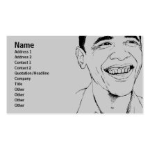 Obama Profile Card Business Card Template