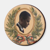 Obama Victory Laurels Button Refrigerator Magnet