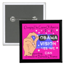 OBAMA VISION PINBACK BUTTON