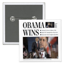 Obama Wins Button