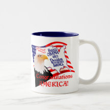 OBAMA WINS EAGLE PRESIDITIAL MUG