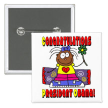 OBAMA WINS FOR KIDS BUTTONS