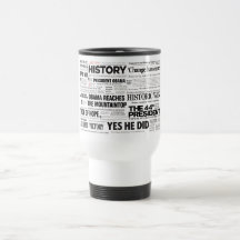 Obama Wins! Historic Headline Collage Mug