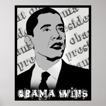 obama wins poster