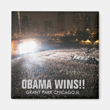 OBAMA WINS!! REFRIGERATOR MAGNETS