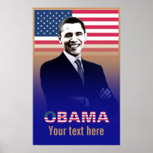 Obama with text - Poster - template