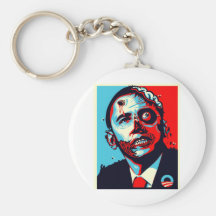 obama zombie key chains