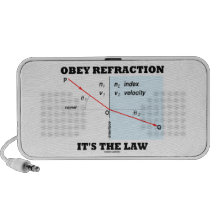 Obey Refraction It's The Law (Snell's Law Physics) Travelling Speaker