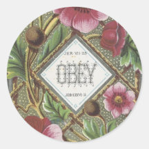 Obey Round Sticker