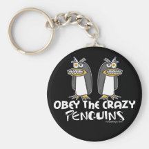 Obey The Crazy Penguins Keychains