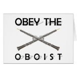 Obey the Oboist Greeting Cards