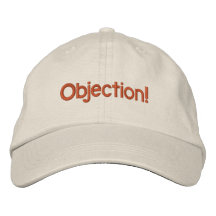 Objection hat embroidered hat