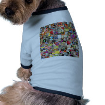 Objects collage dog tee shirt