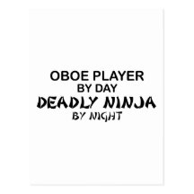 Oboe Deadly Ninja by Night Postcards