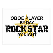 Oboe Rock Star by Night Postcards