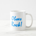 Oboes Rock - Blue Lettering Coffee Mugs