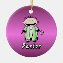 Occupation Pastor Religious Clergy  Personalised Christmas Tree Ornaments