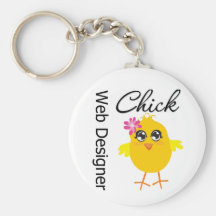 Occupations Chick Web Designer Key Chains