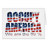 Occupy America - We are the 99 percent Card