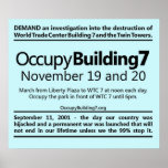 Occupy Building 7 Flyer Poster - Historic protest