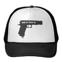 Occupy Rubber Bullet Gun Black Hat